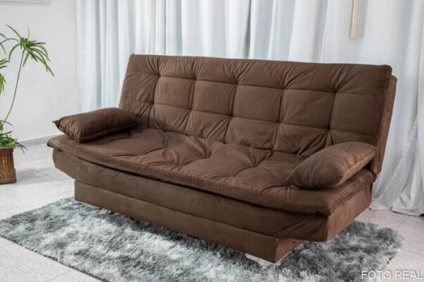 Sofá Cama Agatha Casal 3 Lugares com Encosto Reclinável (pr-rn)