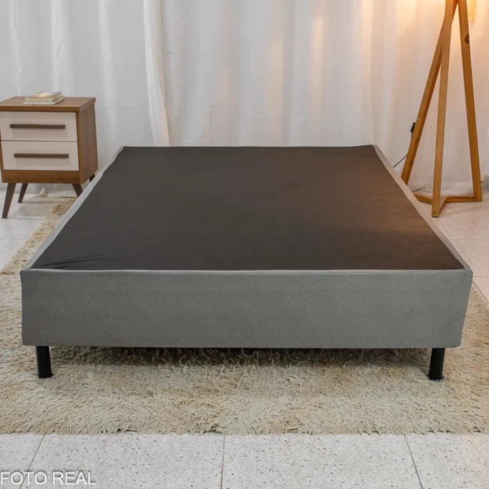 Box Casal Sued Cinza 138x188x37 - Nosso Sonho-rufer - Imagem 3