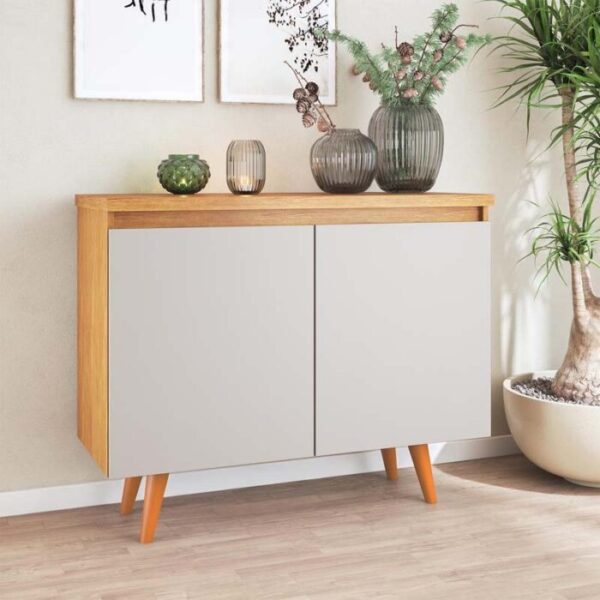 Buffet Uno com 2 Portas larg. 1.01m Mel/Off White Viero – RUF