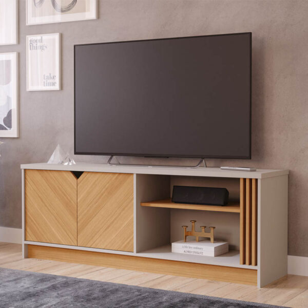 Rack Bancada Volpi Larg. 1.54m 100% MDF Off/Nature Permóbile