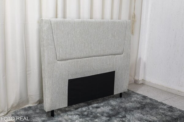Cabeceira Queen Kyoto Malha Cinza Largura 1.60m