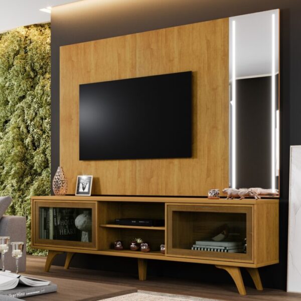 Painel até 75″ + Rack Vitrum Naturale – MAVAULAR- total