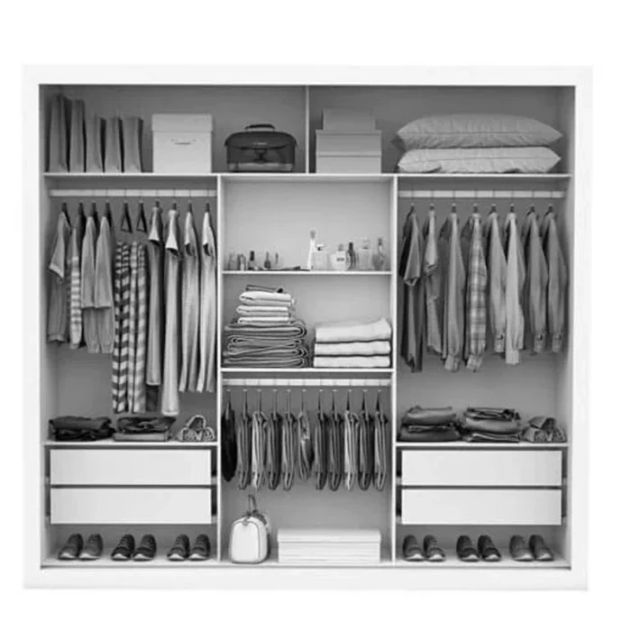 Guarda-Roupa Veneza Premium Larg. 1.88m 3 Portas C/ 3 Espelho 4 Gavetas Cinamomo Carioca(rufer) - Imagem 2