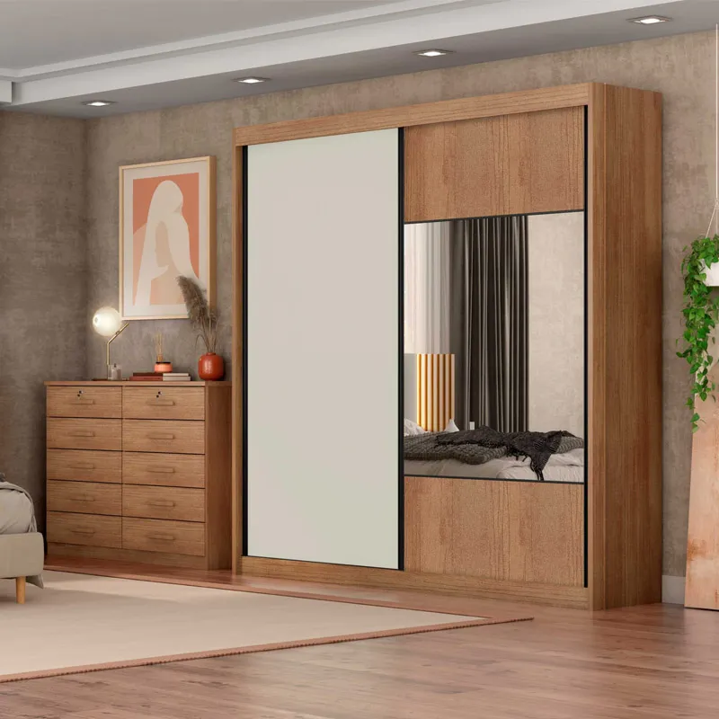 .Guarda-Roupa 2 Portas Brusque 2,412 M Cumaru/Fendi/Cumaru – NOVO HORIZONTE-(total-rn).