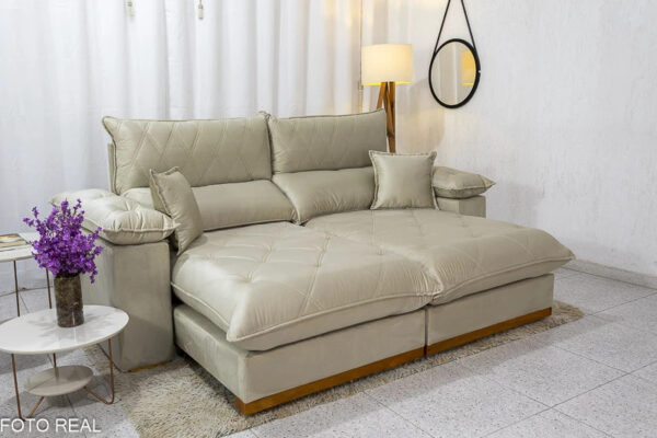 Sofá Retrátil Reclinável Magnum 2.10m Veludo - Molas Ensacadas (ruffer)