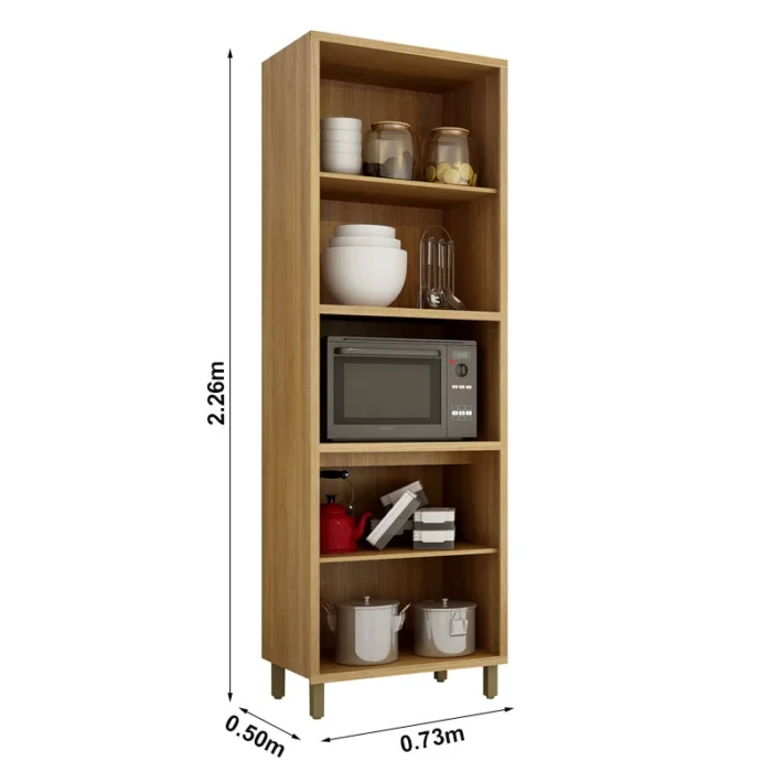 Cozinha Torino 3 Peças Paneleiro + Balcão + Aéreo Cinamomo/Off - Valdemoveis-rufer - Imagem 11