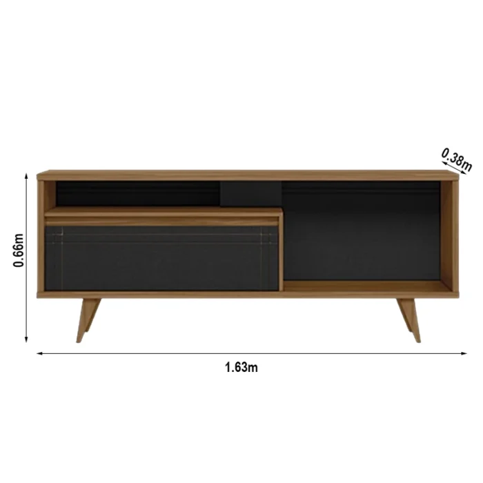 Rack Bancada NT 1315 Freijó/Preto TV até 60 Polegadas Larg. 1.63m - Notável-rufer - Imagem 5