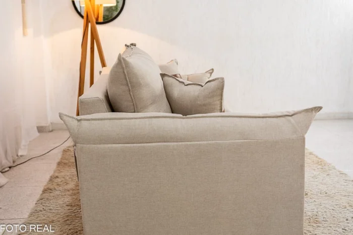Sofá 3 lugares Creta 2.00m – Cinza ou bege Linho-lord-rufer - Imagem 11