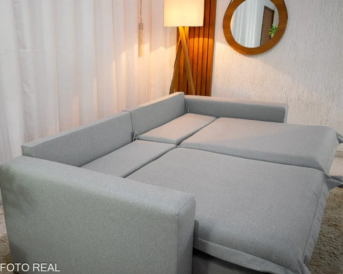 Sofá Retrátil e Cama Torino 2.10m Linho  - Sem Caixa (rf) - Imagem 12