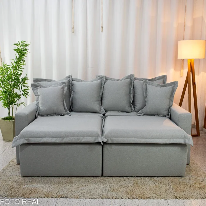 Sofá Retrátil e Cama Torino 2.10m Linho  - Sem Caixa (rf) - Imagem 13