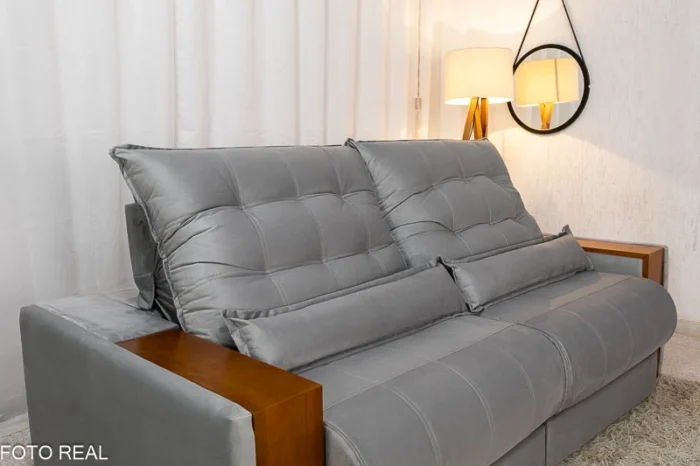 Sofá Retrátil Reclinável Gênova 2.50m Veludo 818 - Molas Ensacadas(rufer) - Imagem 23