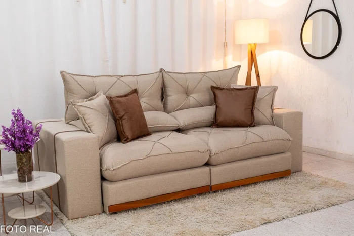 Sofá Retrátil e Reclinável Gran Bello 2.30m – Linho(rf-ld-tt) - Imagem 9