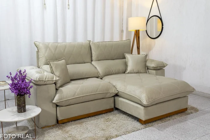 Sofá Retrátil Reclinável Magnum 2.30m Veludo 818 - Molas Ensacadas(rufer) - Imagem 3