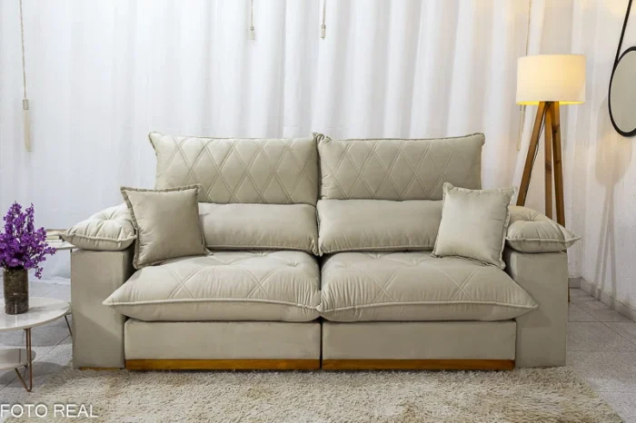 Sofá Retrátil Reclinável Magnum 2.30m Veludo 818 - Molas Ensacadas(rufer) - Imagem 5
