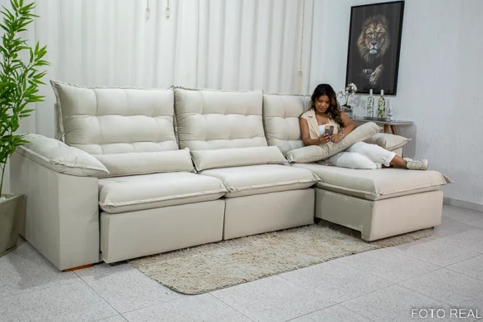 Sofá Retrátil Reclinável Emanuelly 3.20m Veludo marrom 03 - D28 Soft -rufer - Imagem 13