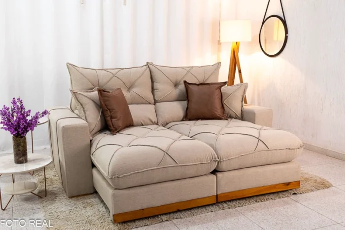 Sofá Retrátil Reclinável 2.30m Gran Bello Veludo Marrom – D33 e Molas Ensacadas - Imagem 15