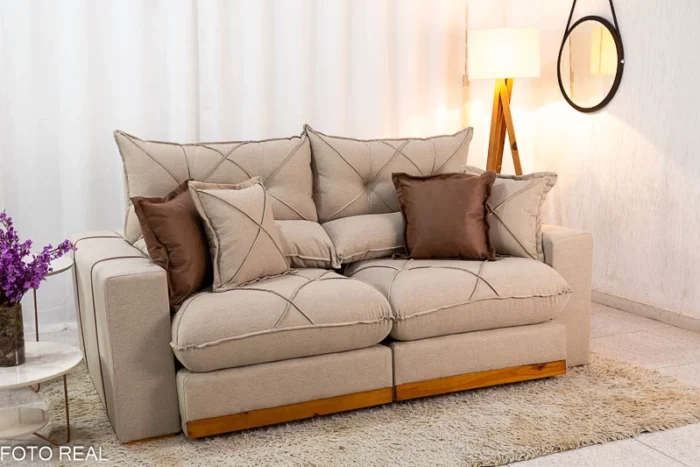 Sofá Retrátil Reclinável 2.30m Gran Bello Veludo Marrom – D33 e Molas Ensacadas - Imagem 11