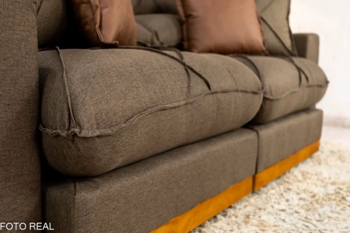 Sofá Retrátil Reclinável Gran Bello 2.50m Veludo Capuccino - D33 e Molas Ensacadas Pocket - Imagem 3