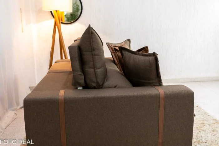 Sofá Retrátil Reclinável Gran Bello 2.50m Veludo Capuccino - D33 e Molas Ensacadas Pocket - Imagem 4