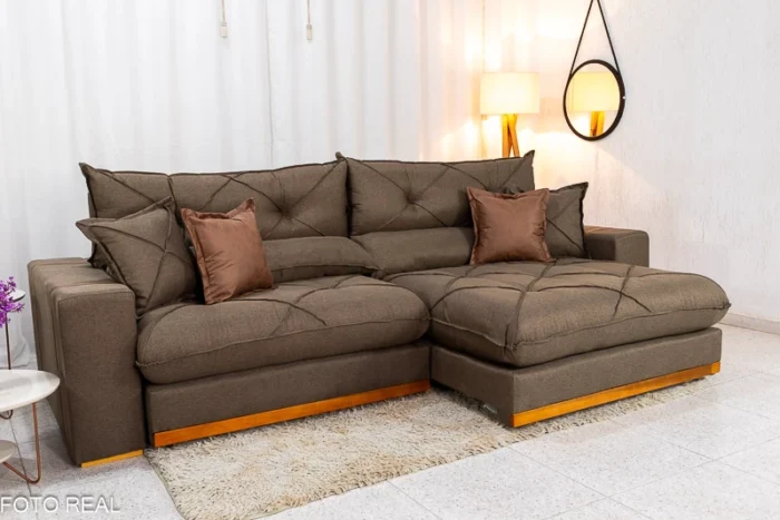 Sofá Retrátil Reclinável Gran Bello 2.90m  - D33 e Molas Ensacadas(rf) - Imagem 6