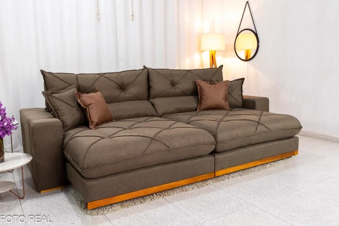 Sofá Retrátil Reclinável Gran Bello 2.90m  - D33 e Molas Ensacadas(rf) - Imagem 7