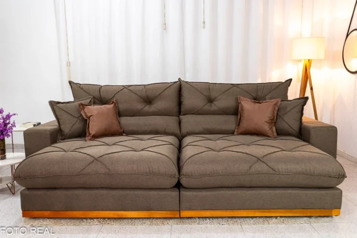 Sofá Retrátil Reclinável Gran Bello 2.90m  - D33 e Molas Ensacadas(rf) - Imagem 8