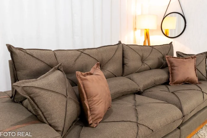 Sofá Retrátil Reclinável Gran Bello 2.90m  - D33 e Molas Ensacadas(rf) - Imagem 9