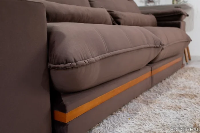 Sofá Retrátil Reclinável Ibis 2.30m Veludo 820 - D33 e Molas Ensacadas(rufer) - Imagem 11