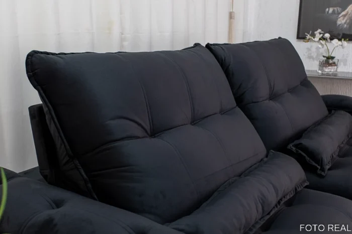 Sofá Retrátil Reclinável Ibis 2.30m Veludo 820 - D33 e Molas Ensacadas(rufer) - Imagem 14