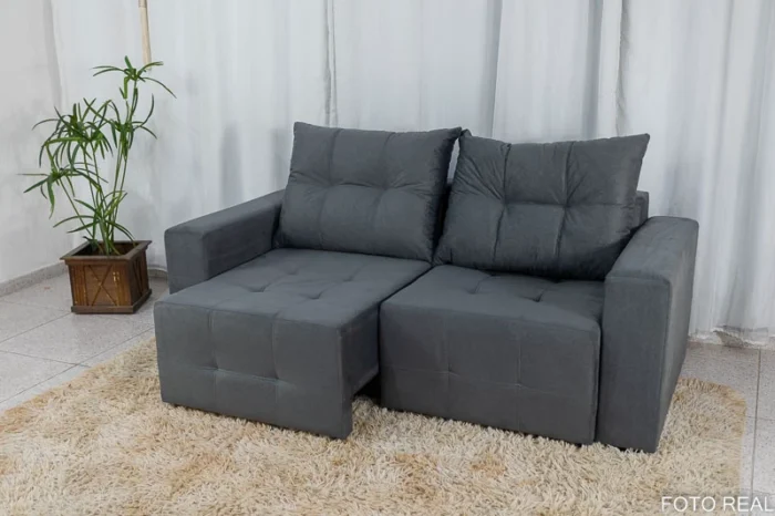 Sofá Retrátil Havaí 1.80m Veludinho  - Sem Caixa (ruffer) - Imagem 3