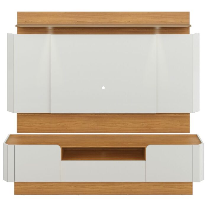 Painel + Rack até 65″ TB116L Off White/Freijó – DALLA COSTA (tt) - Imagem 4