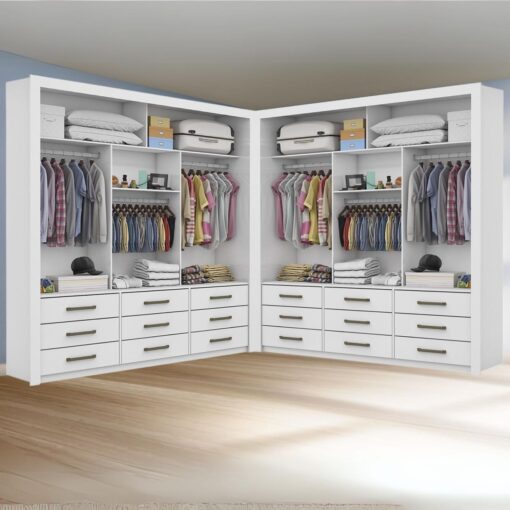 .Closet Anjos 1,91 m x 1,91 m Branco – CARIOCA MÓVEIS(total).