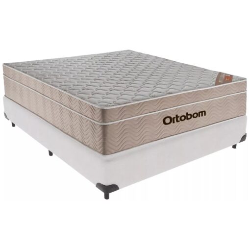 .Colchão Casal Airtech Springpocket + Base Box Simples Corino 138x188 – ORTOBOM + BIOSTAR (tt).