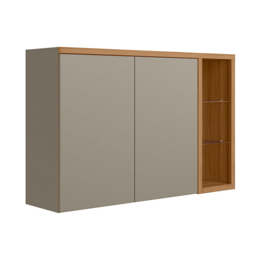 Armário Aéreo Duplo Allure 1.2 Jequitibá/Gris Fosco – LINEA BRASIL (tt)