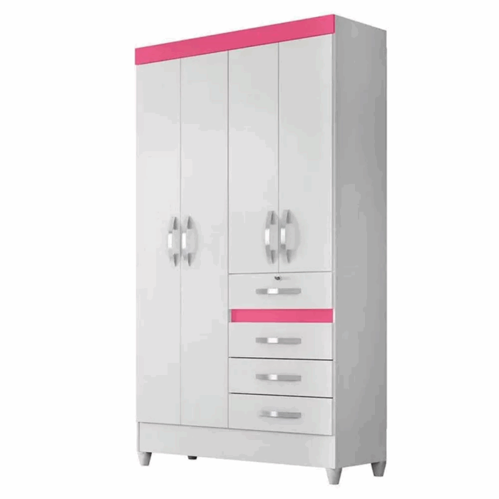 Guarda Roupa Moval Sobral Cores Flex 4 Portas 4 Gavetas (rn) - Imagem 4