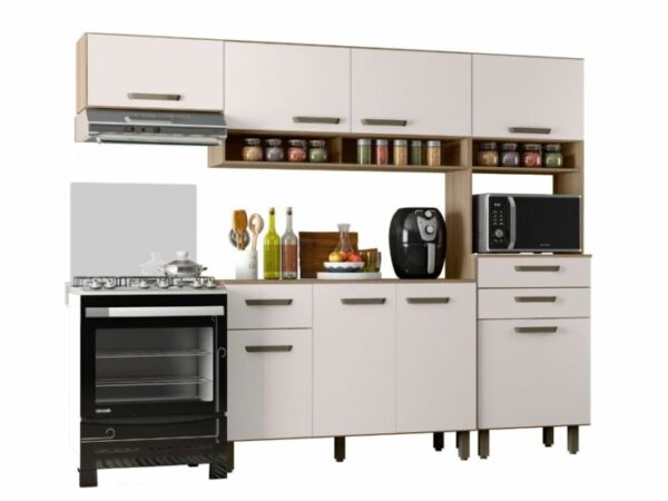 Cozinha Completa Siena 4 peças – Carvalho/Off White (lord)