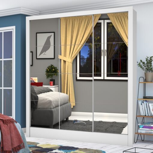 Guarda-Roupa Dubai/Santiago Premium(3 Portas espelhadas) 1,79 m  – CARIOCA MÓVEIS (tt)