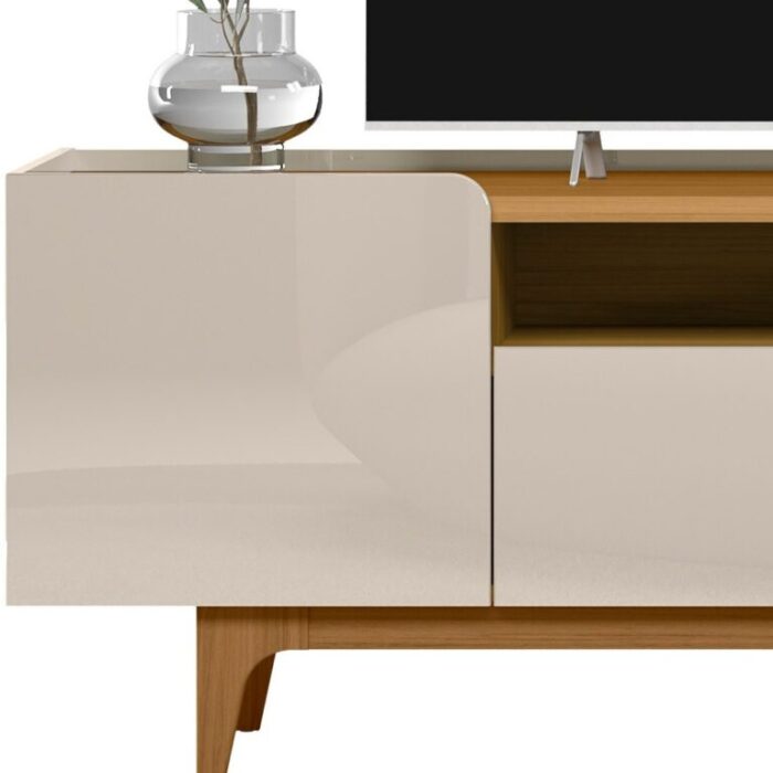 Rack até 75″ Orlando Tauari/Off White Brilho – LINEA BRASIL (tt) - Imagem 2