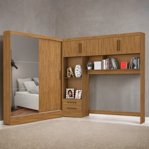 .Modulado 4 Portas + Guarda-Roupa 2 Portas Santiago/Belém Plus Cinamono – CARIOCA MÓVEIS(total).