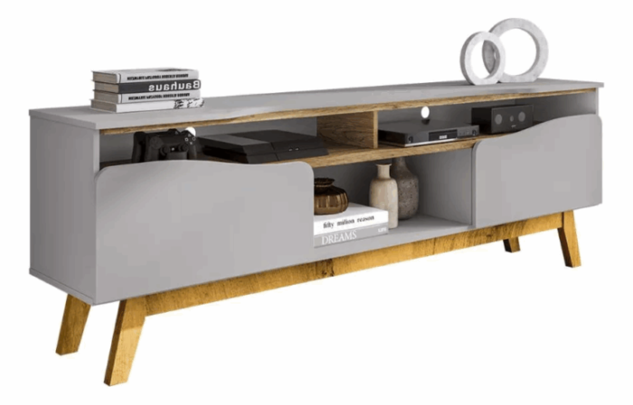 Rack até 75″ Ilhabela Off White/Naturale – BECHARA (tt) - Imagem 2