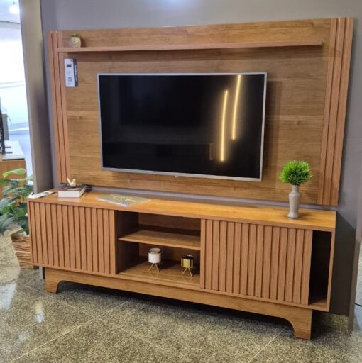 Painel + Rack até 70″ Trunfo Cinamono – JCM MOVELARIA (tt)