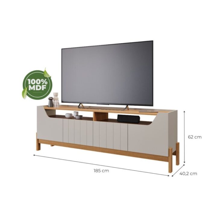 Painel até 70″ Trend Nature + Bancada Moema  – PERMÓBILI (tt) - Imagem 9