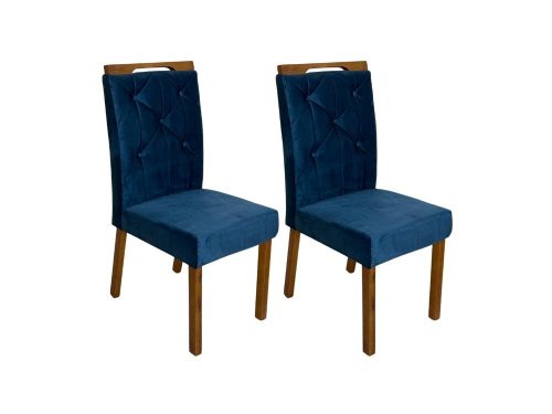 .Conjunto Cadeiras Jasmim 2 unidades – Cinamomo/Marrom( lord).