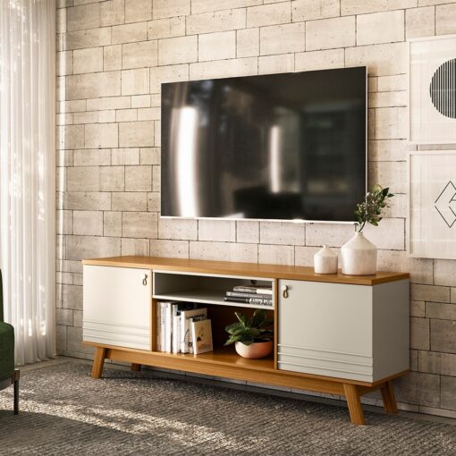 Rack até 75″ Colorado Nature/Off White – LINEA BRASIL (tt)
