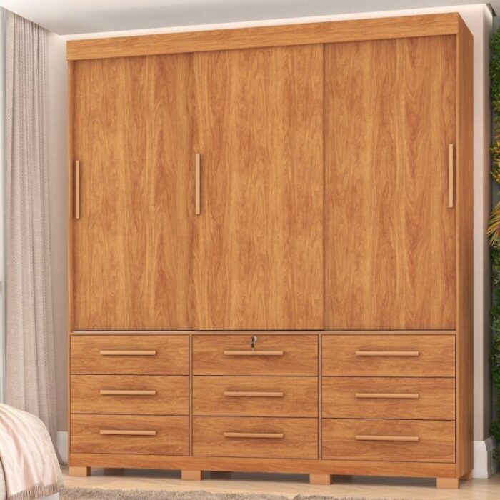 Guarda-Roupa 3 Portas Toronto RP1930 2,00 m Cinamomo/Off White/Cinamomo – FELLICCI (tt) - Imagem 2