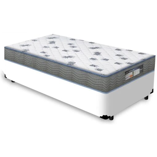 Colchão Solteiro Light D33 + Base Box Simples Corino  – ORTOBOM + BIOSTAR (tt)
