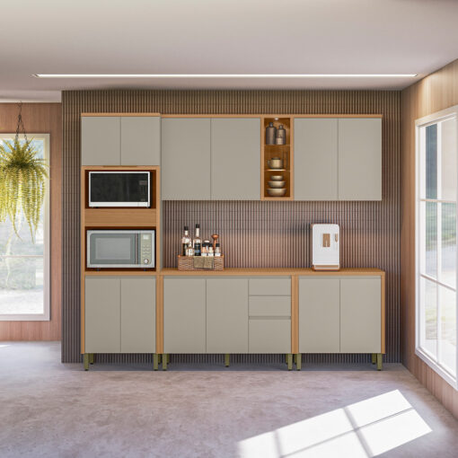 Cozinha 5 Peças Allure Jequitibá/Gris Fosco – LINEA BRASIL (tt)