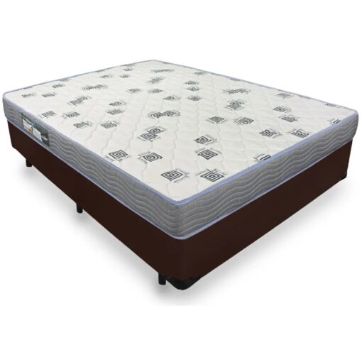 .Colchão Casal Light D33 + Base Box Simples Corino 138x188 – ORTOBOM + BIOSTAR (tt).
