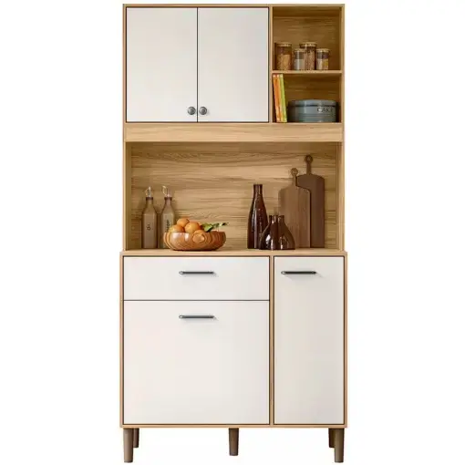 Armário de Cozinha Erva Doce 90cm 4 Portas 1 Gaveta Nicioli (pr)