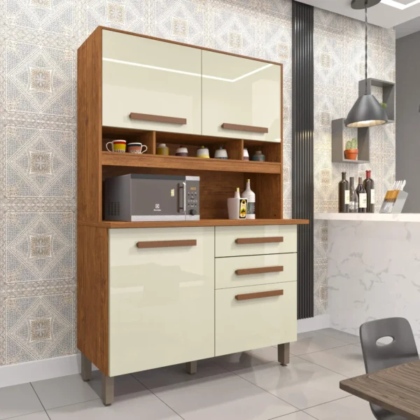 Armário de Cozinha Sofia Plus 4 Portas 2 Gavetas Imop (pr)
